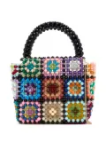 Bad at math beaded patchwork bag - Black