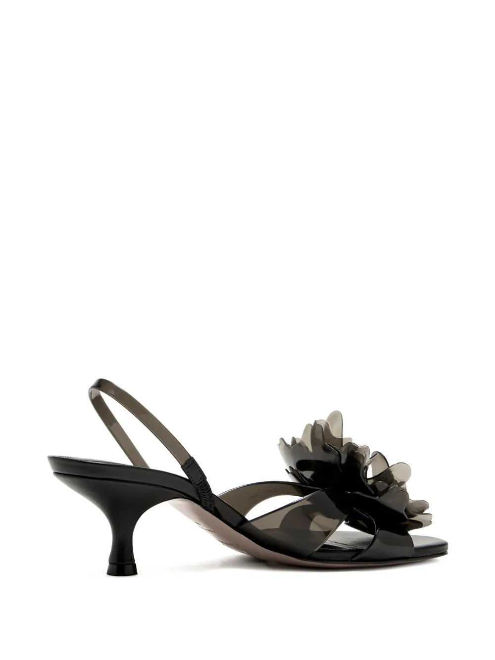 FARM Rio 65mm flower-embellished slingback sandals Black