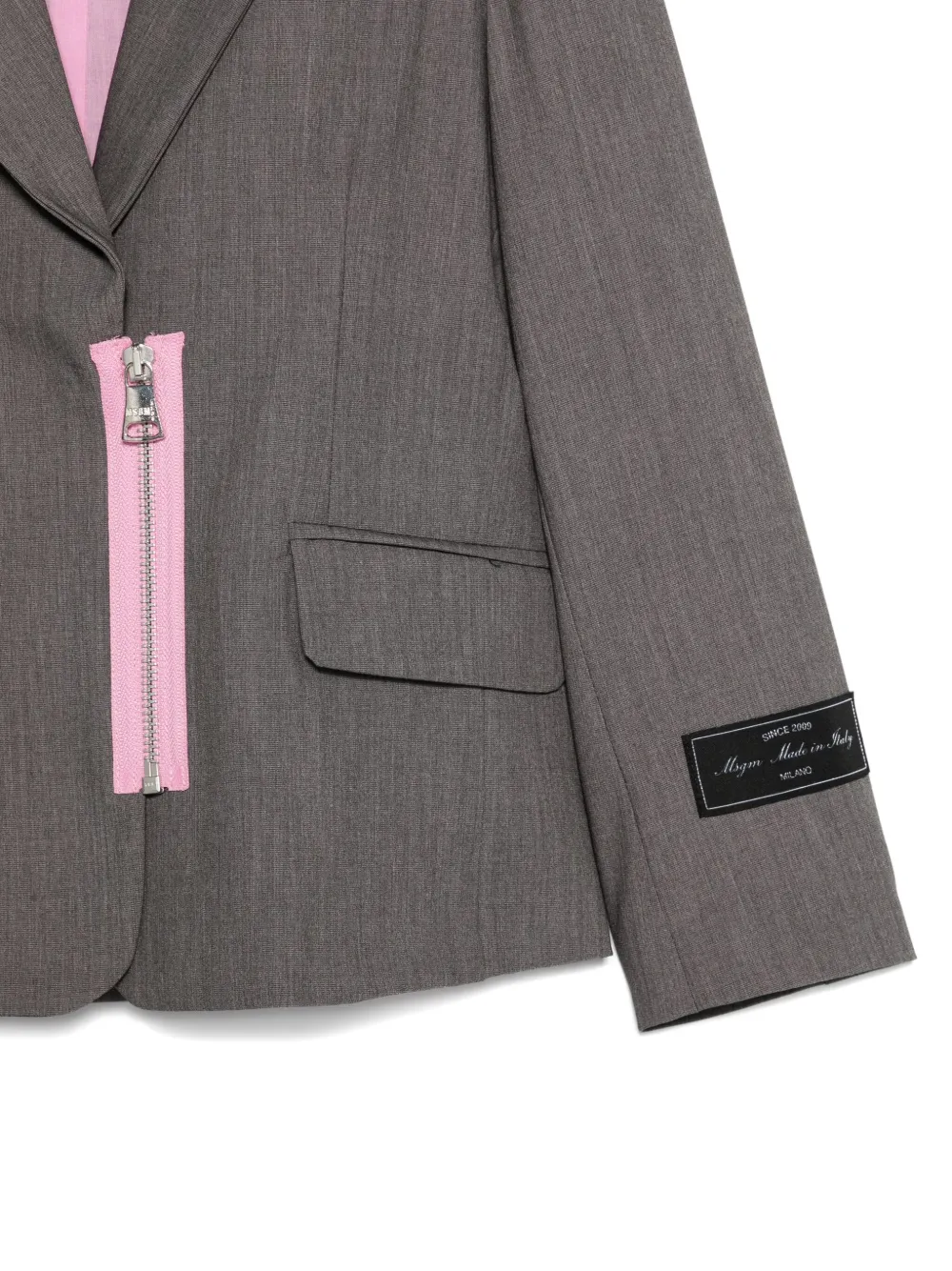 MSGM Kids Jack met ritsdetail Grijs
