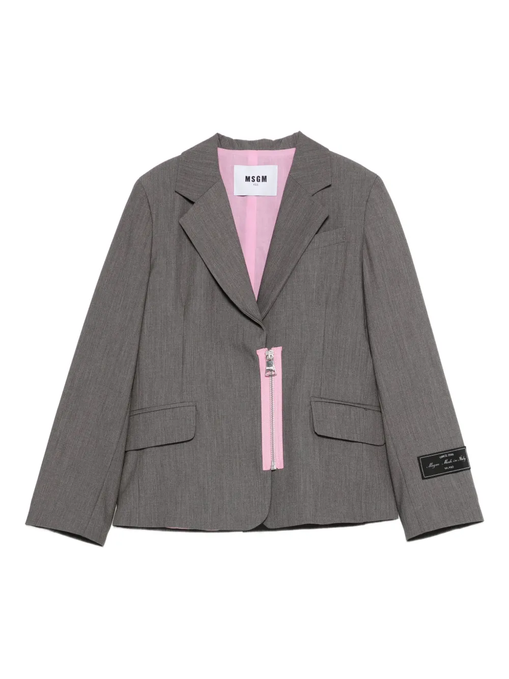 MSGM Kids Jack met ritsdetail Grijs