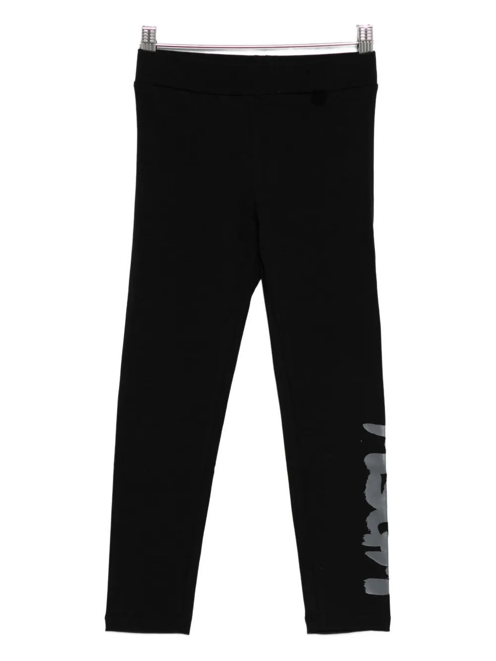 Msgm Kids' Logo-print Leggings In Black