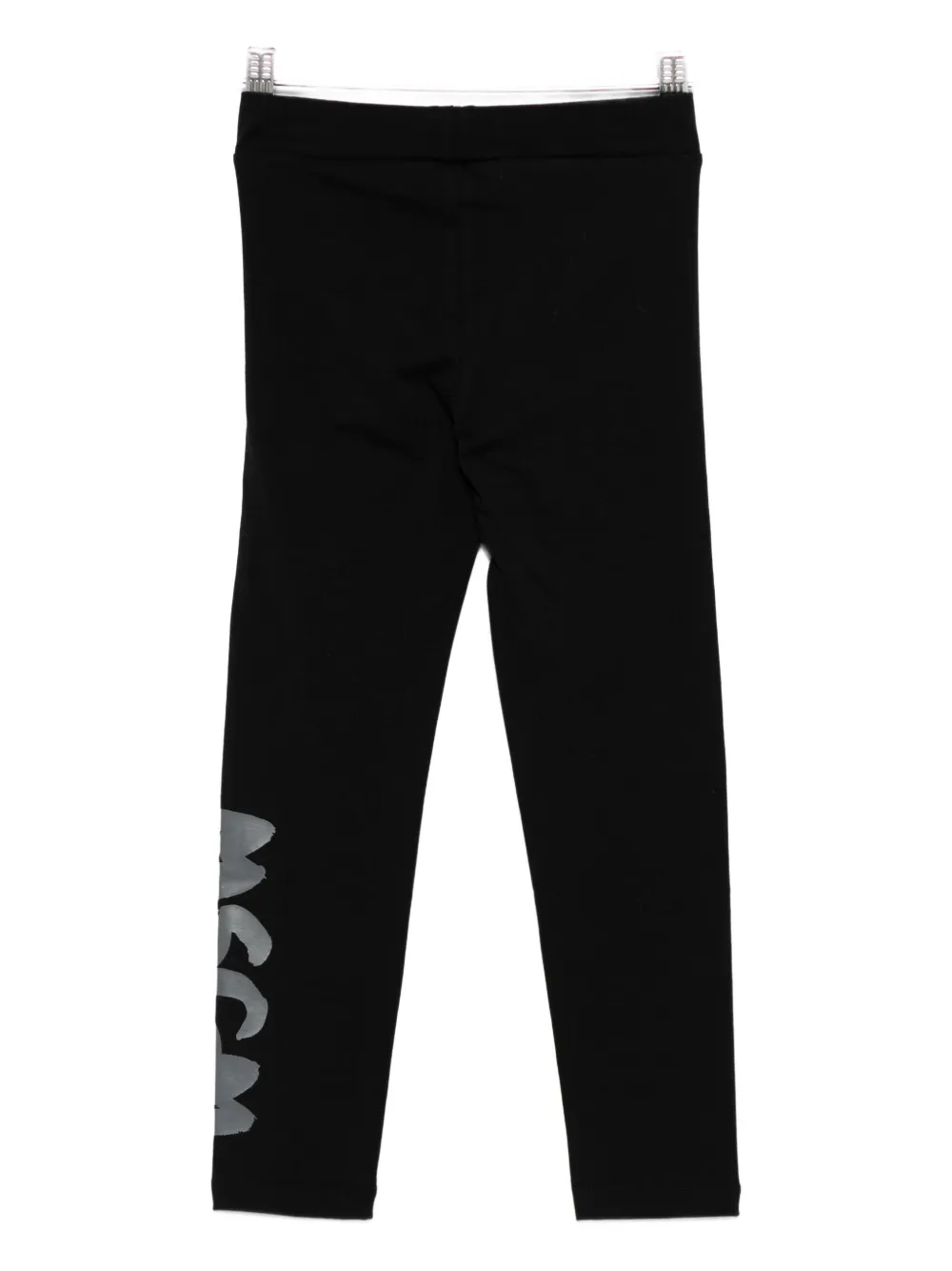 Msgm Logo-print Leggings In Black