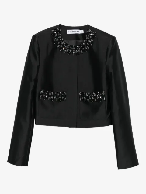 Self-Portrait embellished-pocket jacket