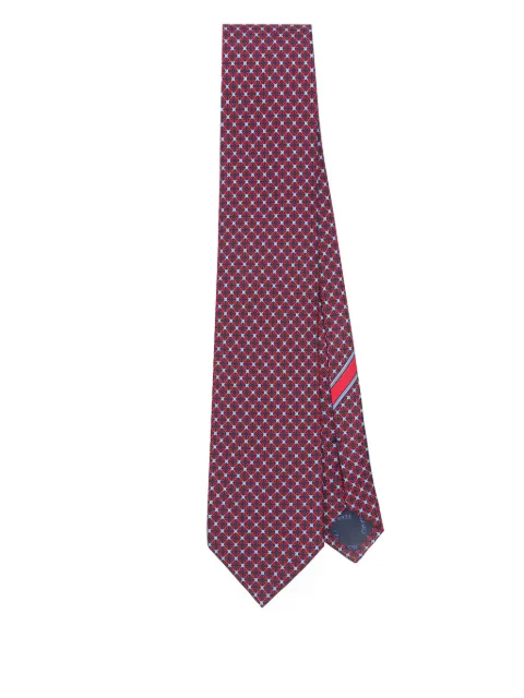 Ferragamo geometric-pattern silk tie