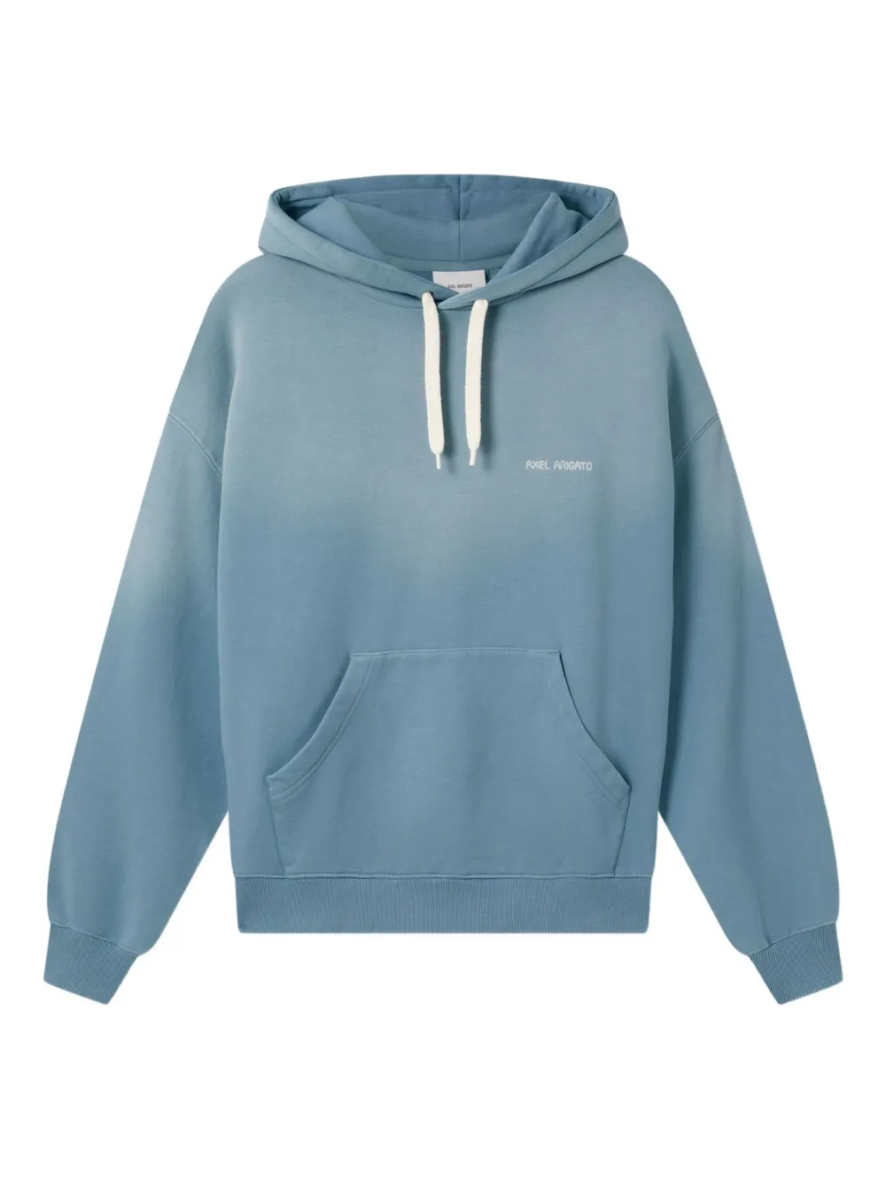 Axel Arigato logo-embroidered hoodie Blauw