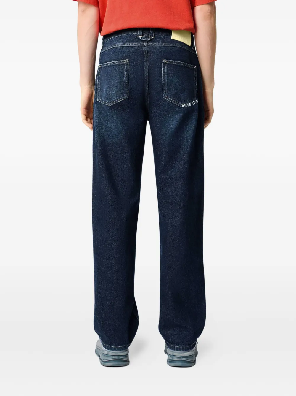 Axel Arigato Katoenen straight jeans Blauw