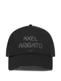 Axel Arigato chain-stitch distressed cap - Black