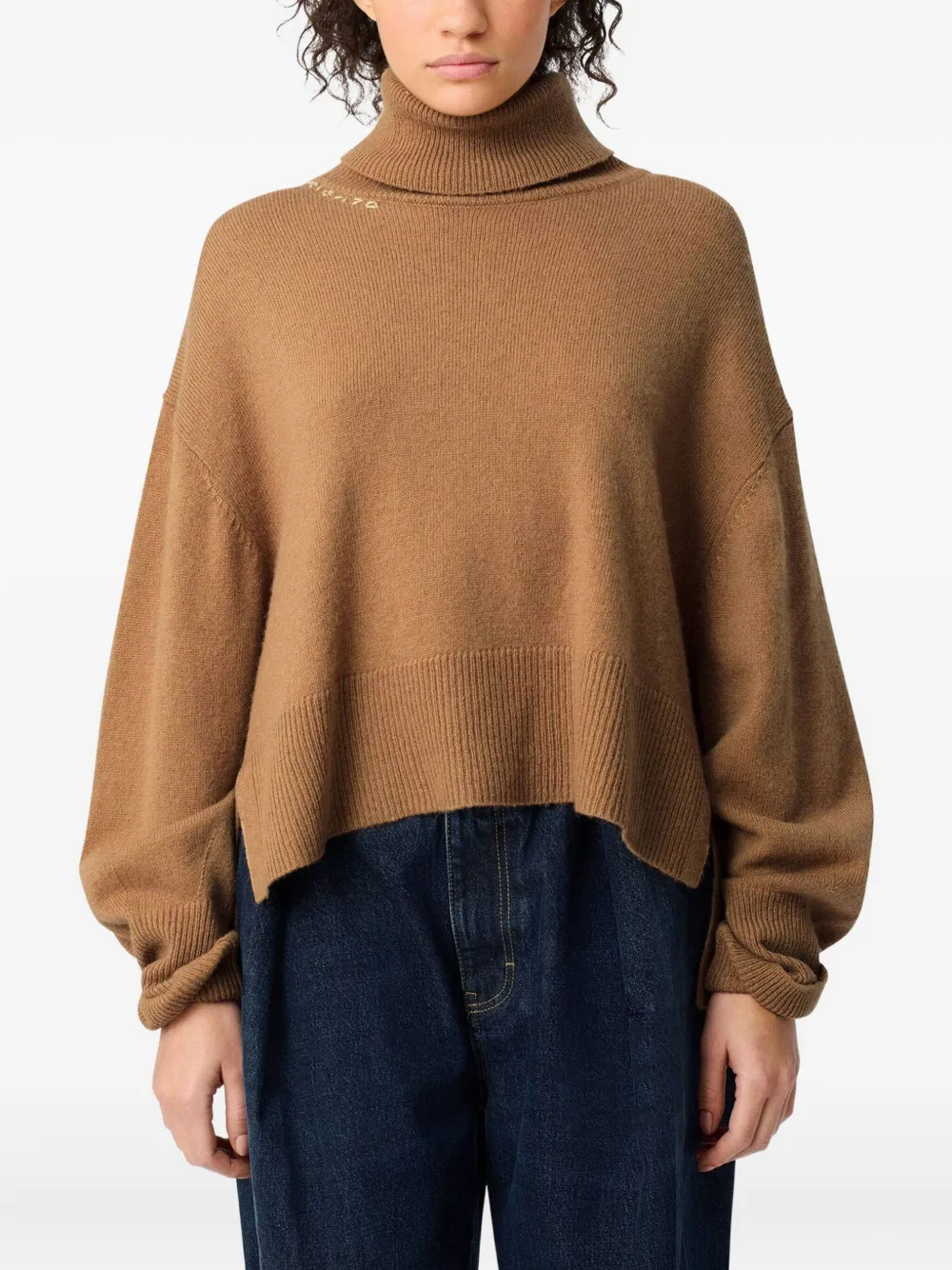 Axel Arigato turtleneck split-hem sweater Bruin