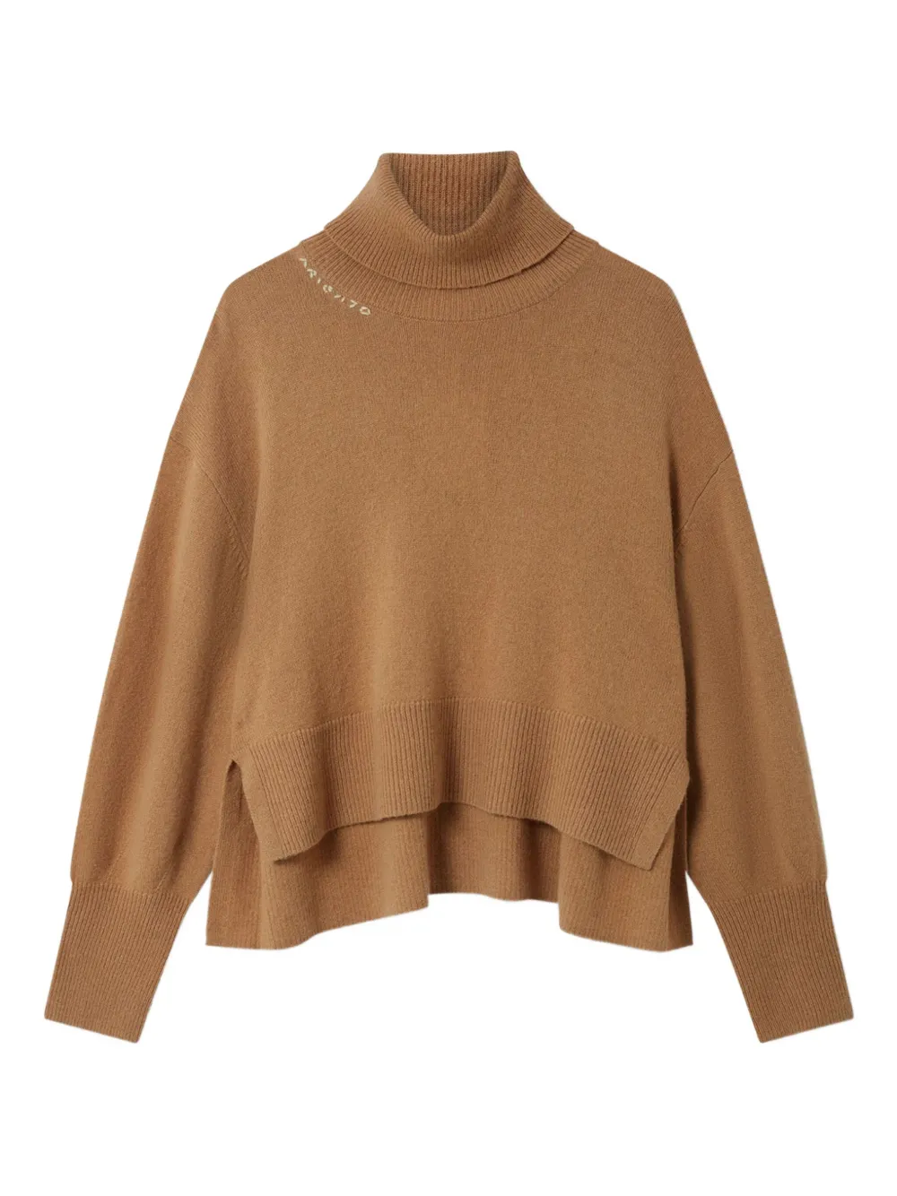 Axel Arigato turtleneck split-hem sweater CAMEL