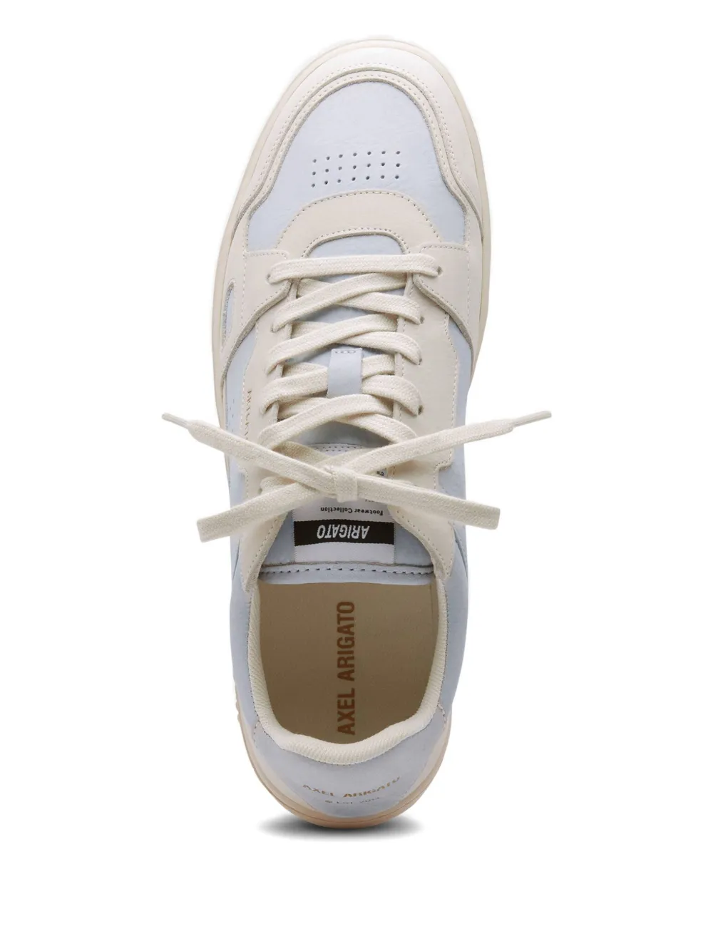 Axel Arigato Dice Lo perforated panelled leather sneakers White