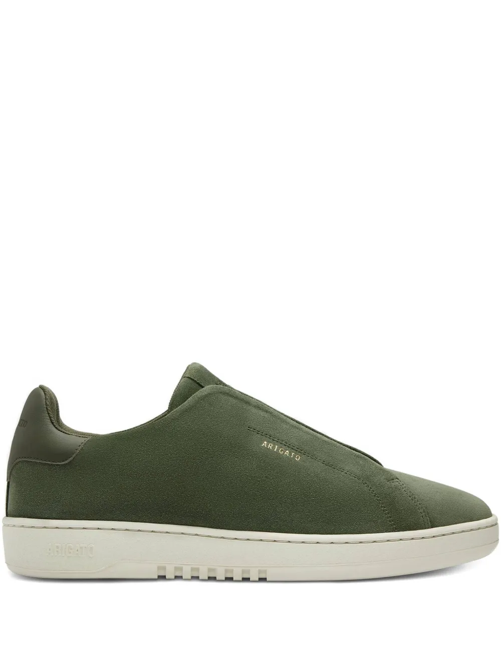 Axel Arigato Dice Laceless elastic-panel suede-textured sneakers Green