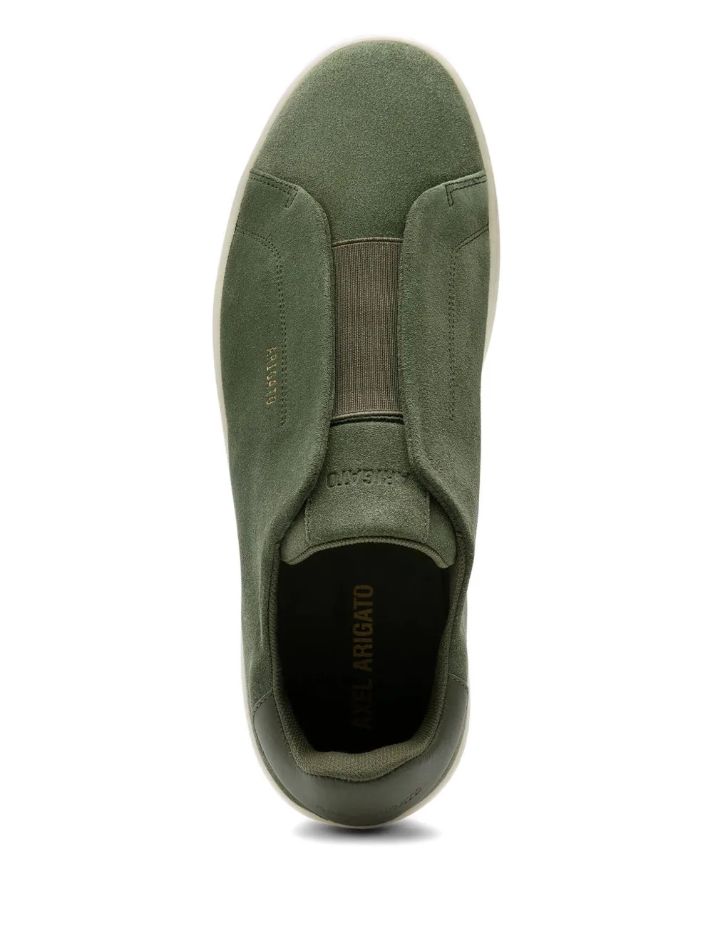 Axel Arigato Dice Laceless elastic-panel suede-textured sneakers Green