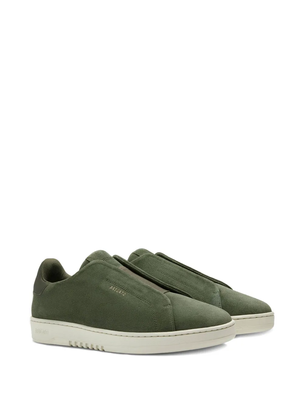 Axel Arigato Dice Laceless elastic-panel suede-textured sneakers Green