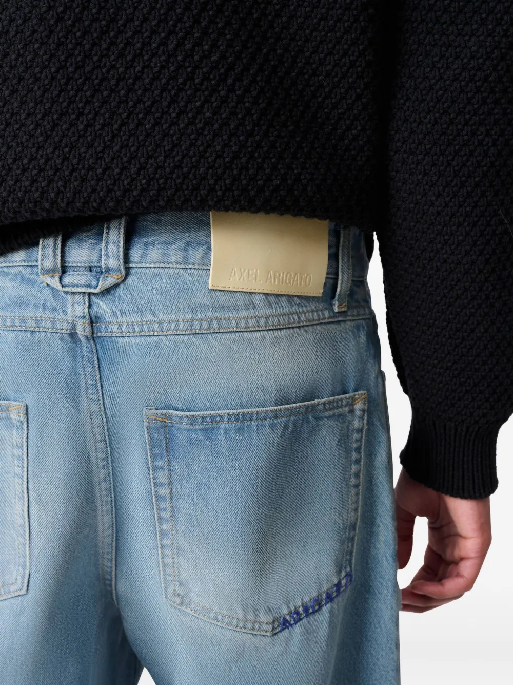 Axel Arigato Zine gecoate jeans met dip-dye print Blauw