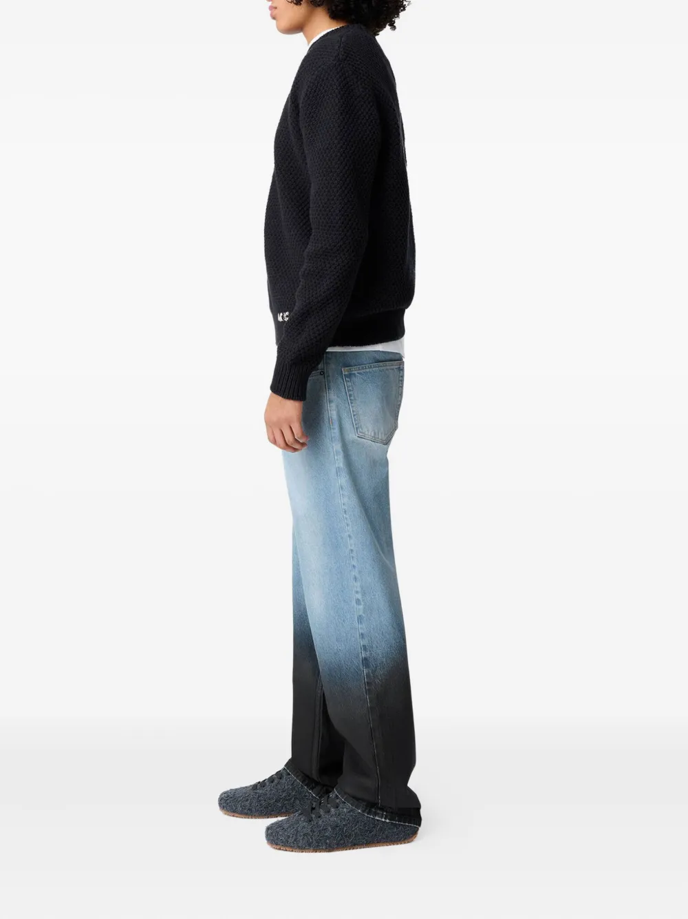 Axel Arigato Zine gecoate jeans met dip-dye print Blauw