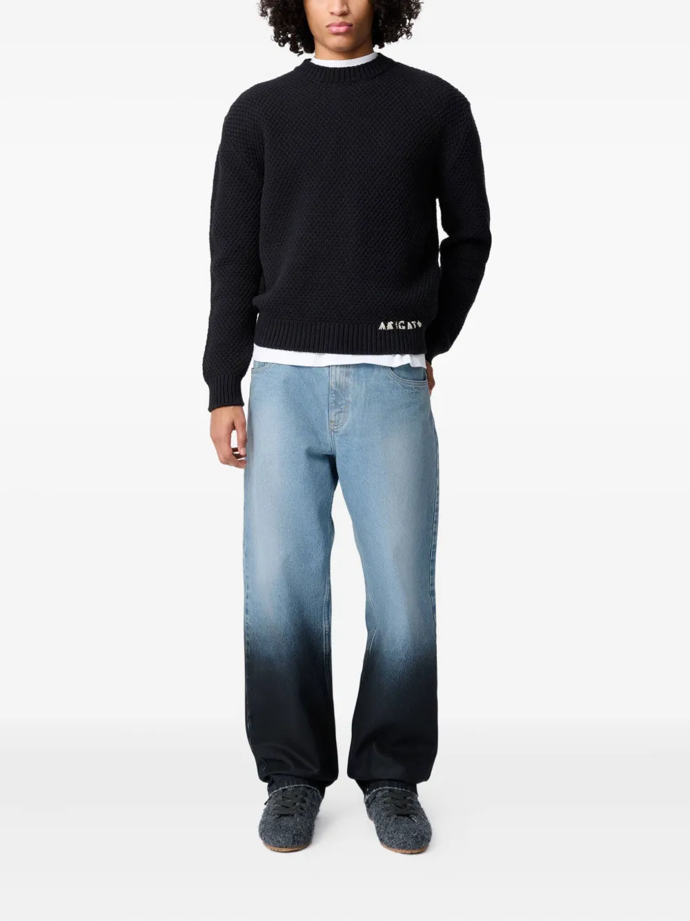 Axel Arigato Zine gecoate jeans met dip-dye print Blauw