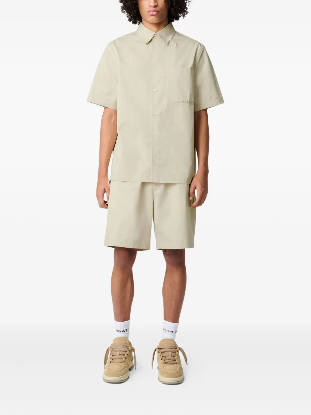 Axel Arigato Nova shorts met elastische zak Beige
