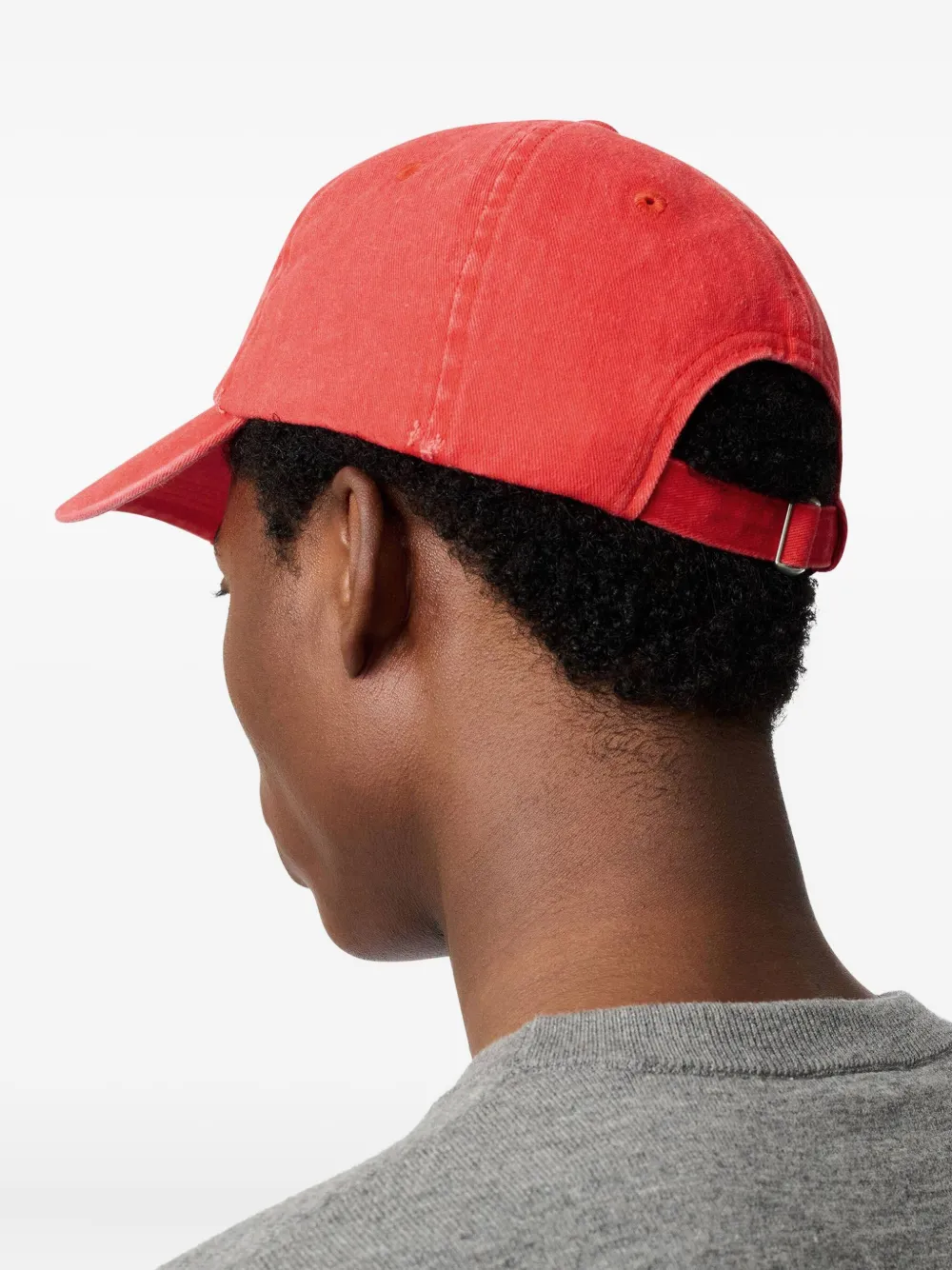 Axel Arigato AA logo-embroidered distressed cap Rood