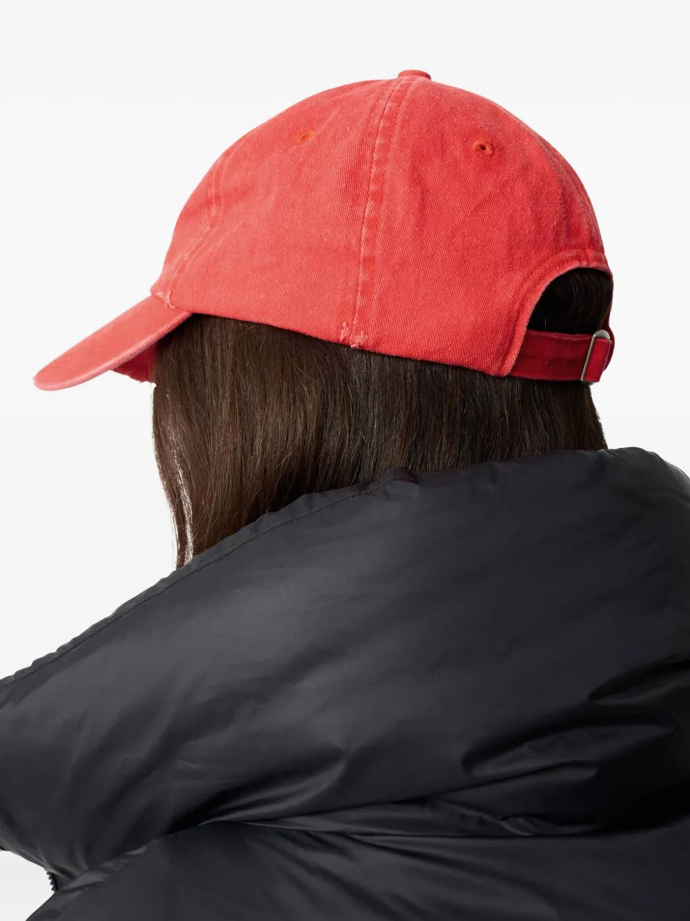 Axel Arigato AA logo-embroidered distressed cap Rood
