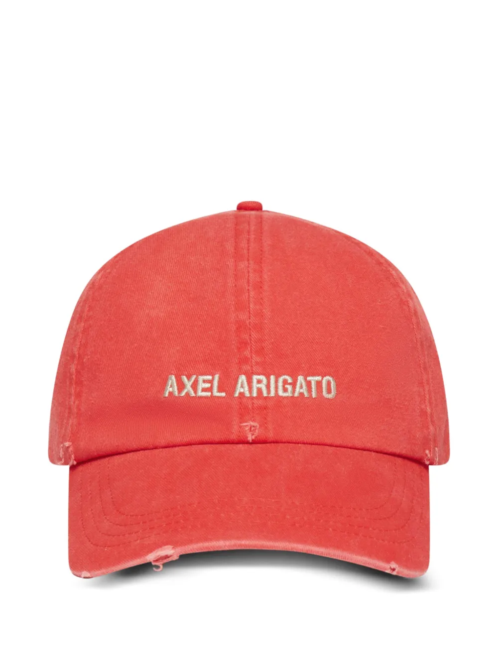 Axel Arigato Gerafelde pet met geborduurd AA-logo Rood