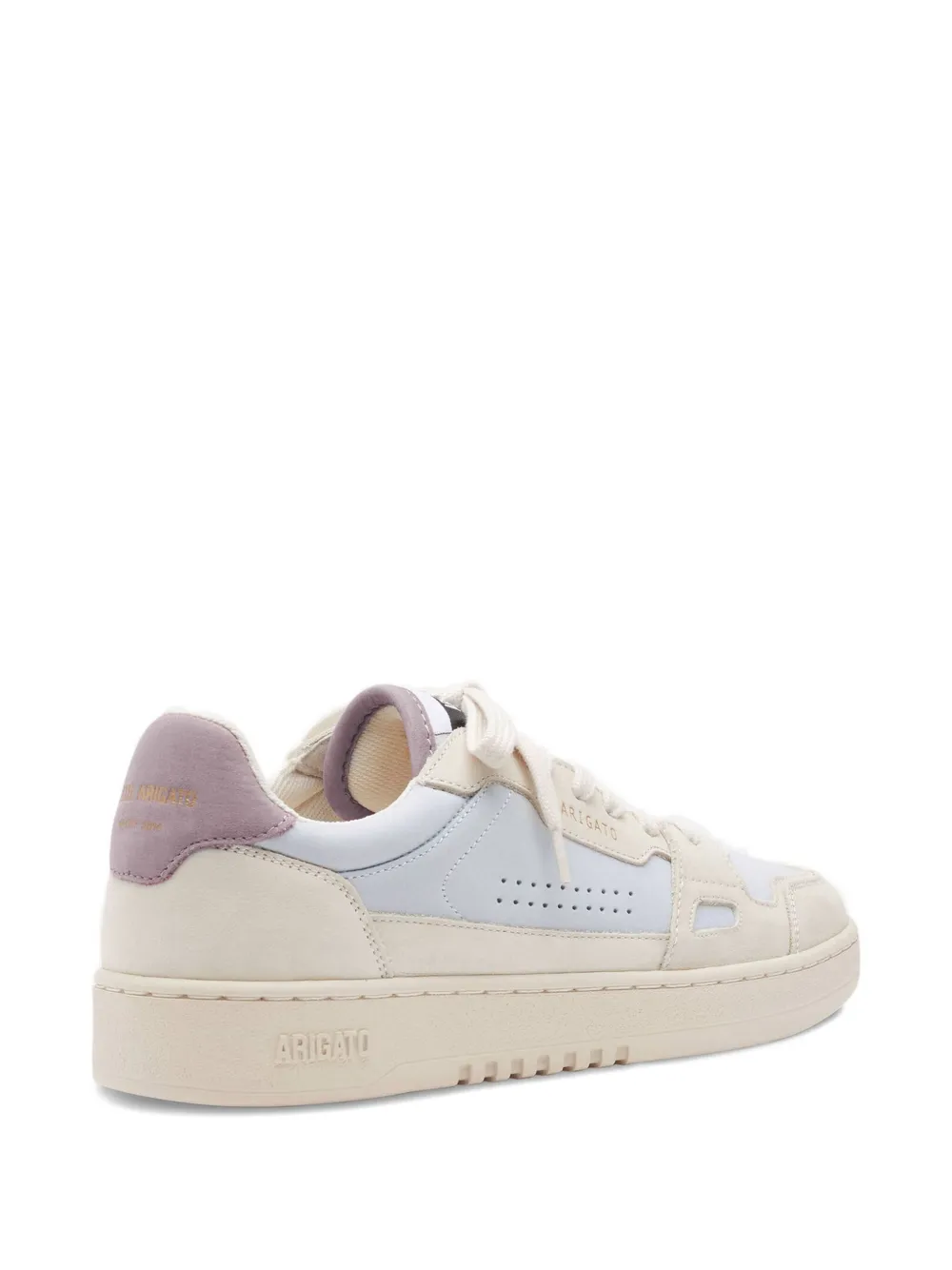 Axel Arigato Dice Lo perforated-panel leather trainers LIGHT BLUE OFF WHITE
