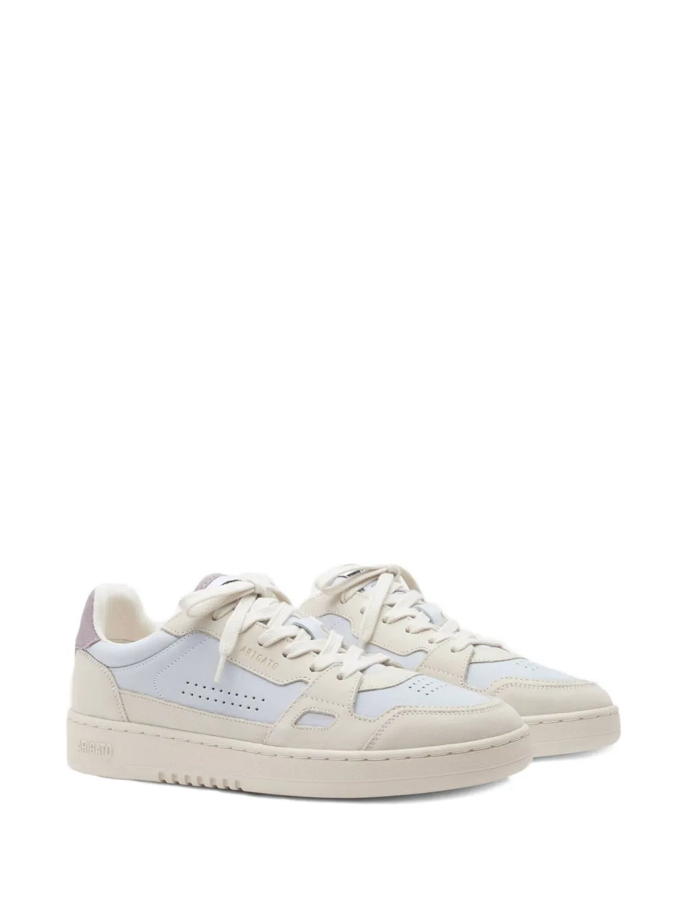 Axel Arigato Dice Lo perforated-panel leather trainers LIGHT BLUE OFF WHITE