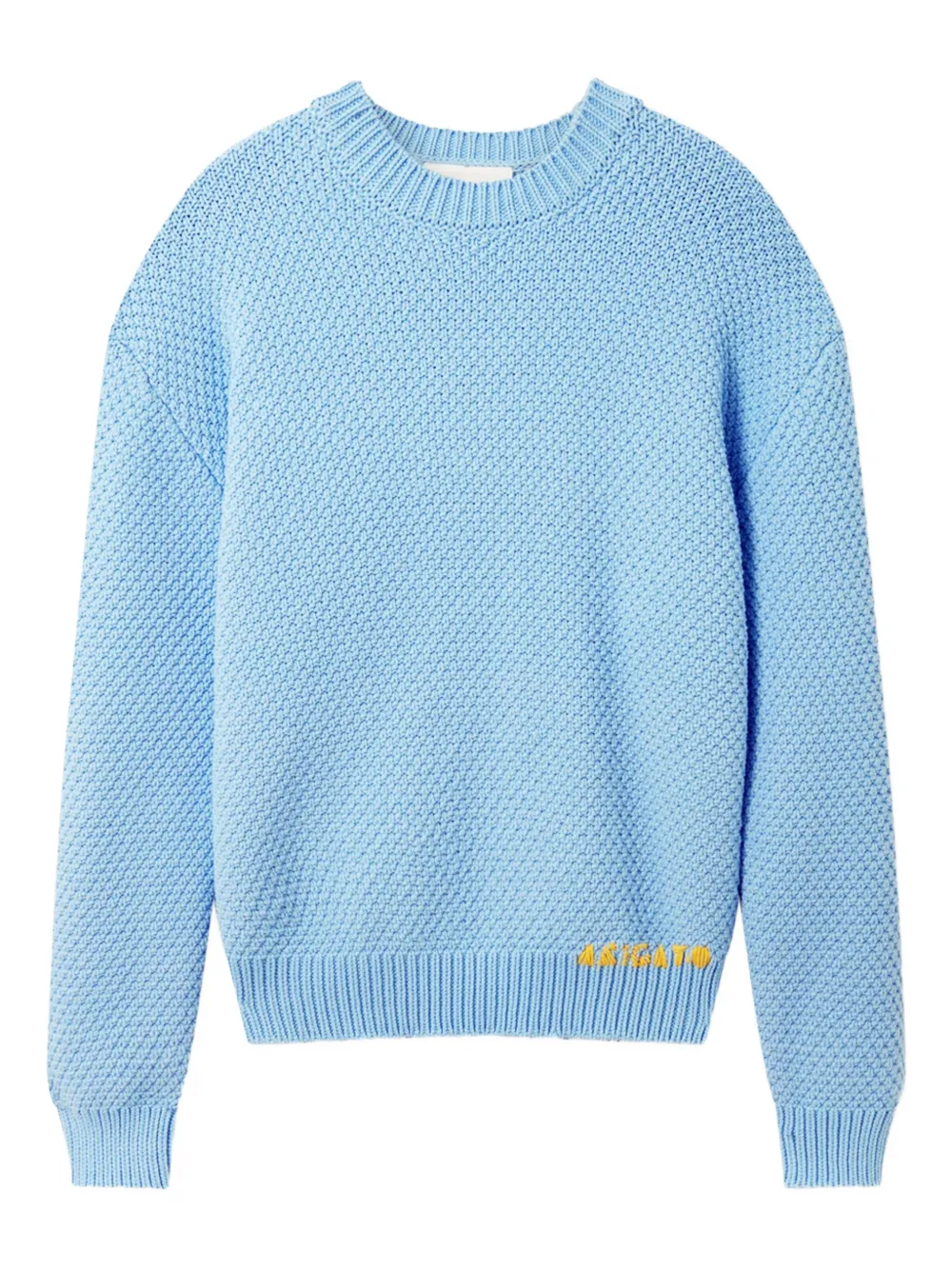 Axel Arigato Block textured cotton-blend sweater Blauw