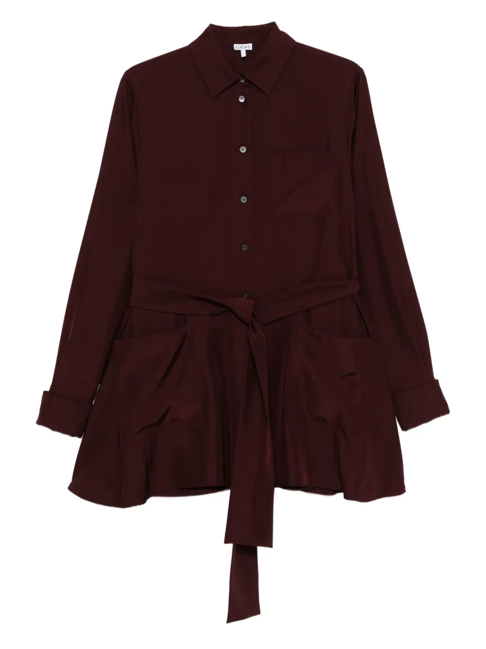 belted pocket shirt top