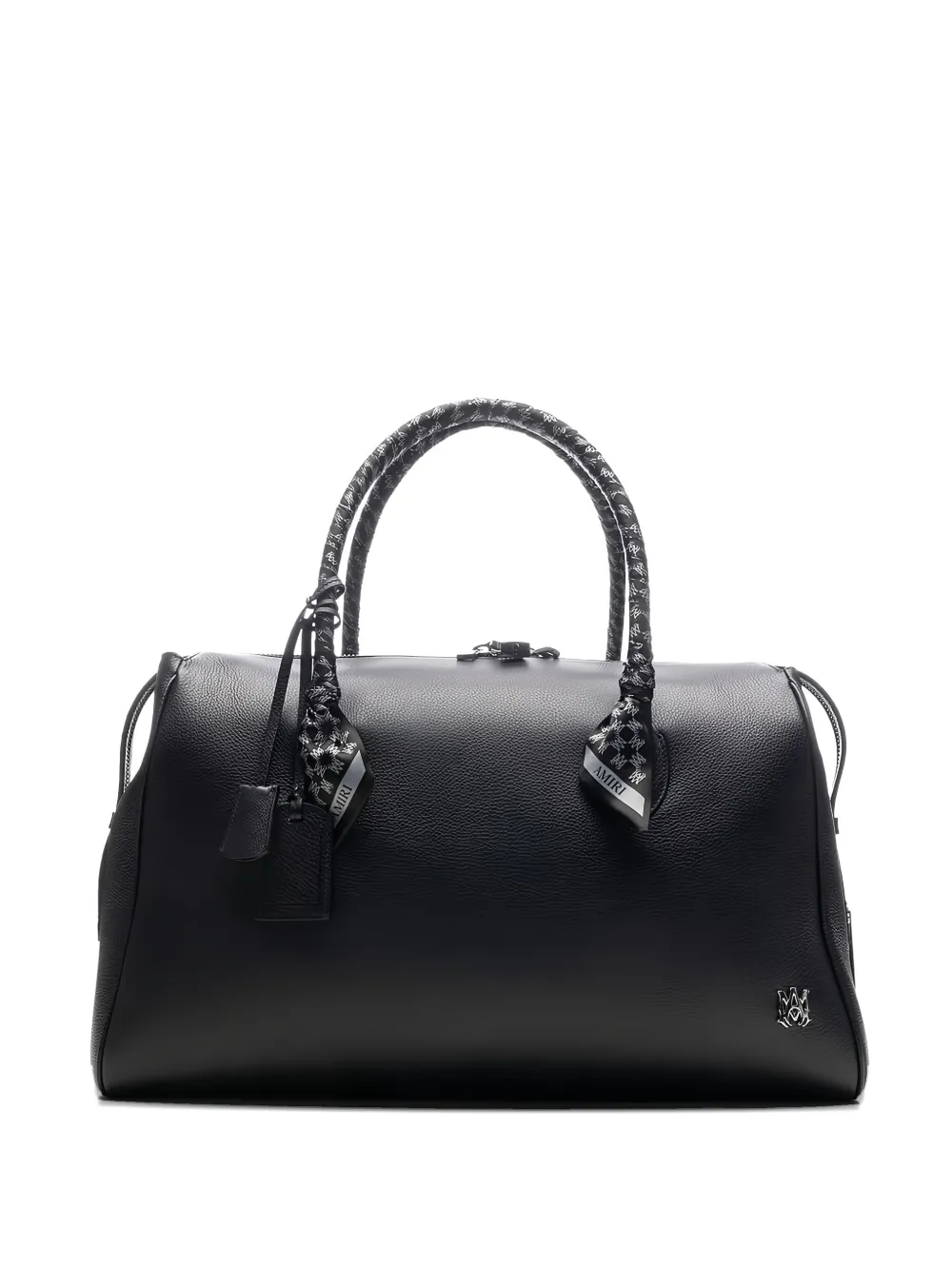 Amiri Pebbled Leather Tote Bag In Black
