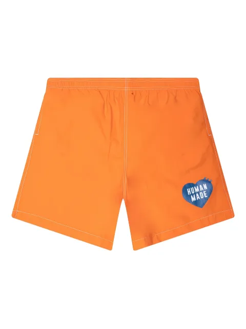 Human Made heart-logo swim shorts
