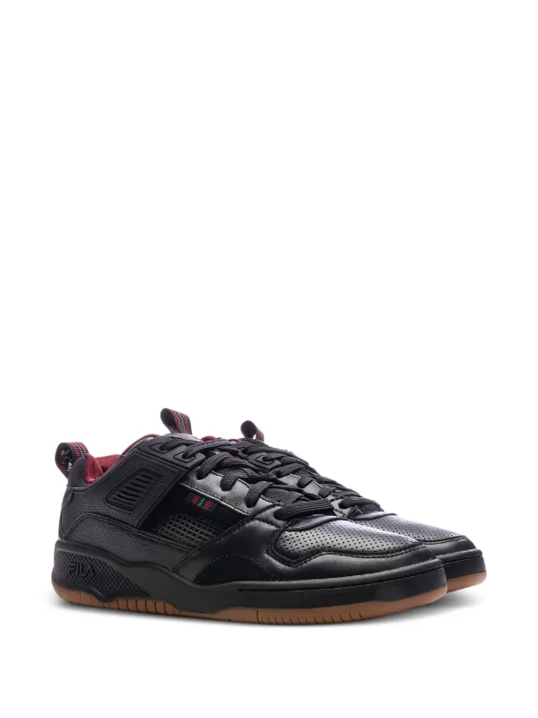 Fila Corda Lux Perforated Sneakers | Black | FARFETCH