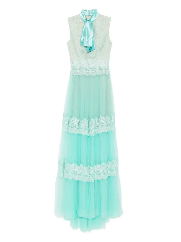 Saiid Kobeisy Embroidered Maxi Dress | Green | FARFETCH