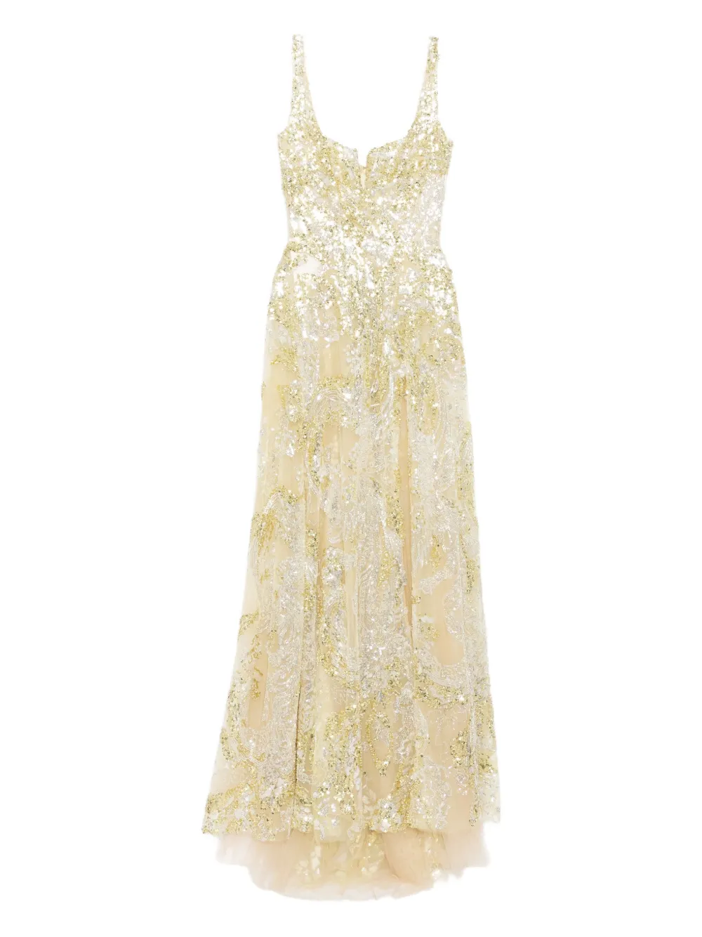 embroidered long dress