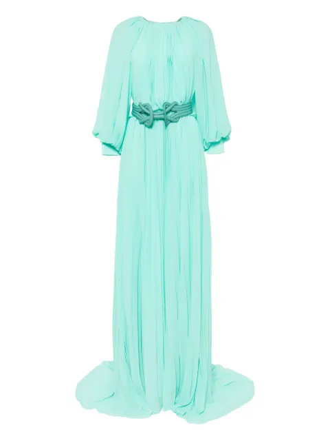 Saiid Kobeisy pleated puff-sleeve dress