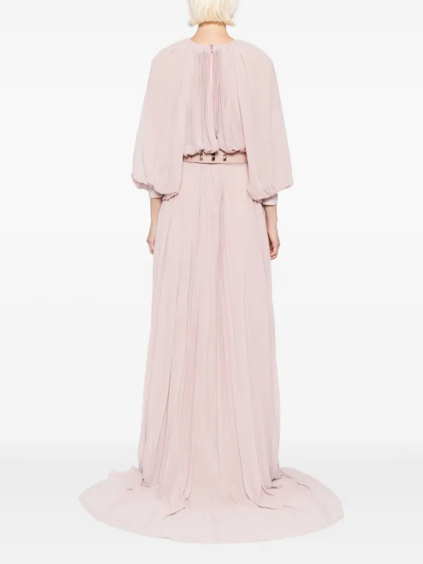 gradient-effect off-shoulder dress