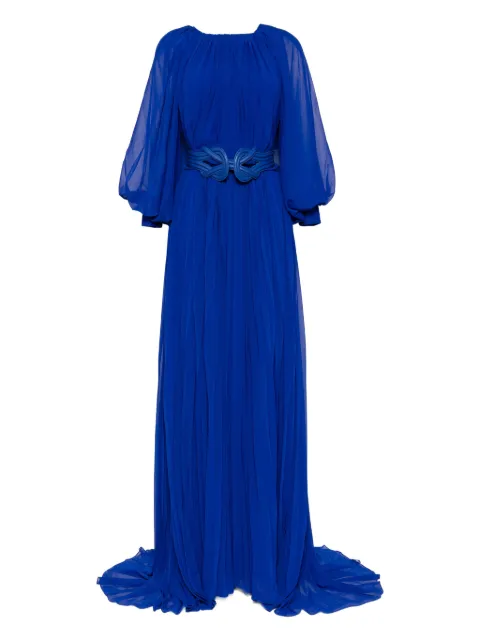 Saiid Kobeisy pleated puff-sleeve dress
