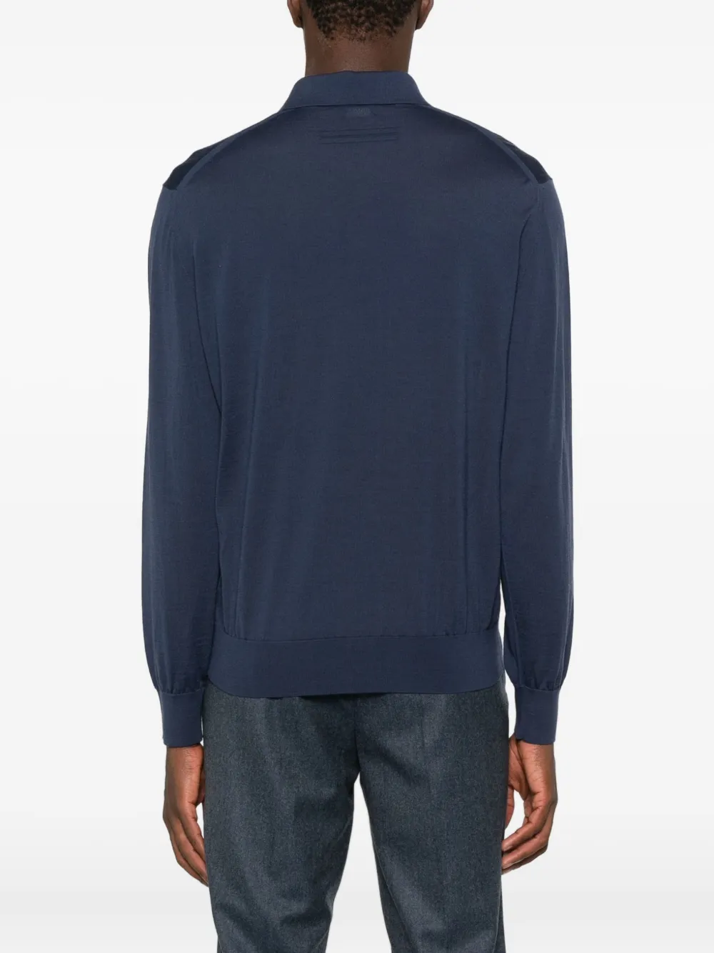 Zegna Poloshirt met lange mouwen Blauw