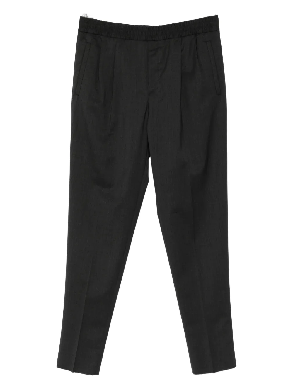 Zegna elasticated-waist tapered trousers | Grey | Image 1