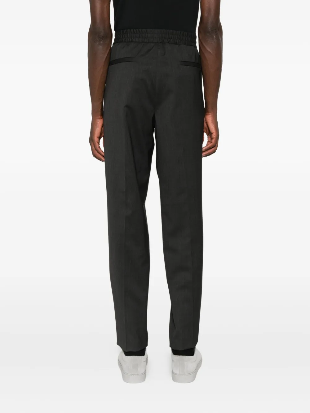 Zegna Broek met toelopende pijpen en elastische tailleband Grijs