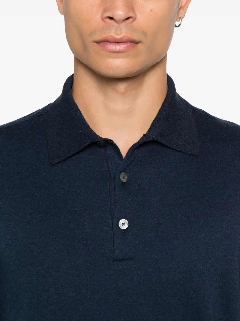 Zegna Poloshirt met lange mouwen Blauw