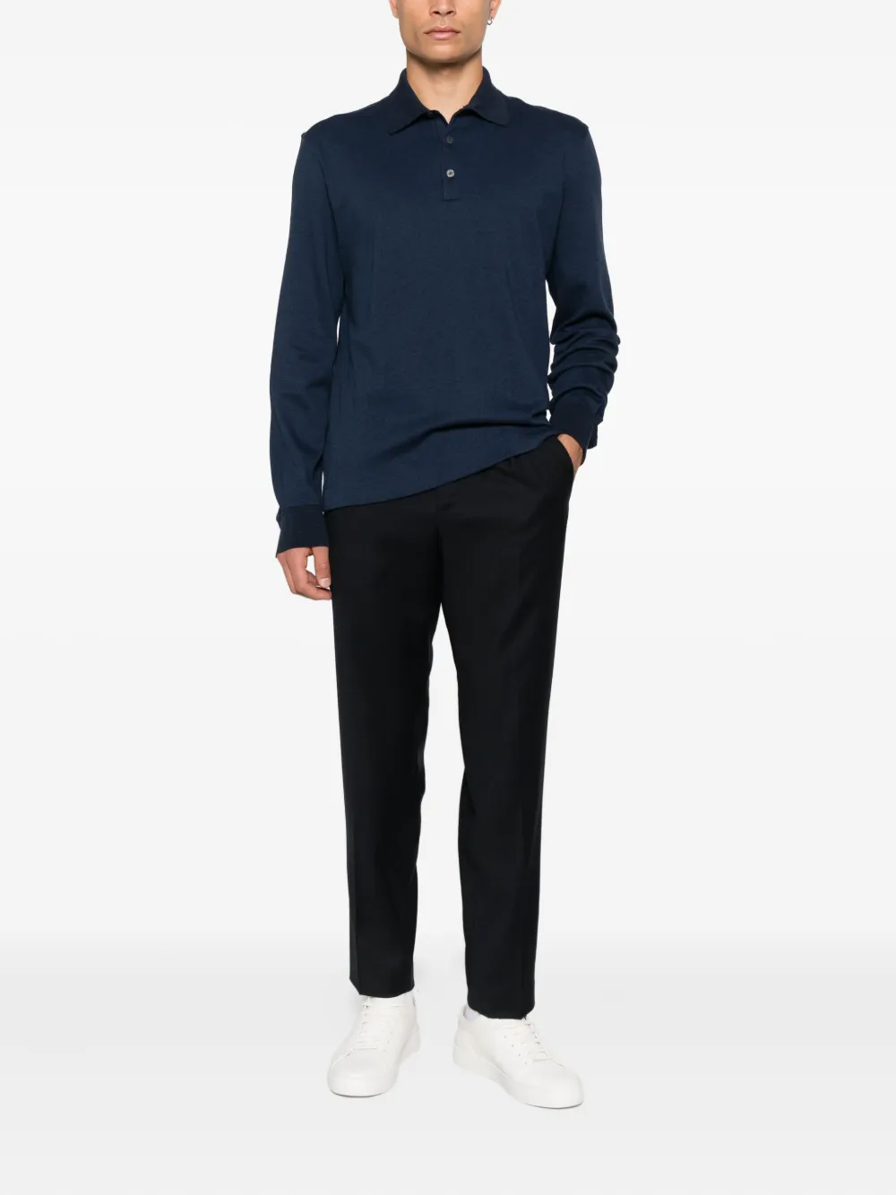 Zegna Poloshirt met lange mouwen - Blauw