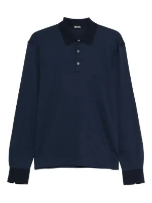 Sunspel ロングスリーブ ポロシャツ | ブルー | FARFETCH JP