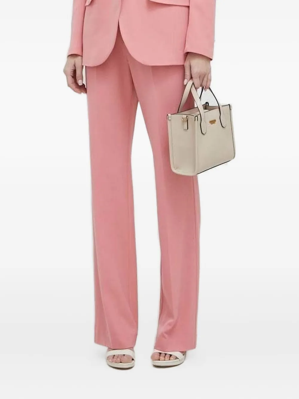 Custommade Embellished Straight Trousers In Pink