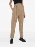 Custommade belted high-waisted trousers - Neutrals