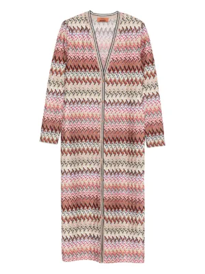 ミッソーニロングカーディガン anc ミッソーニ スポーツ MISSONI SPORT カーディガン 紺系 総柄