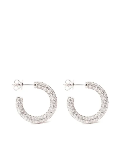 Izabel Display pavé-set hoop earrings