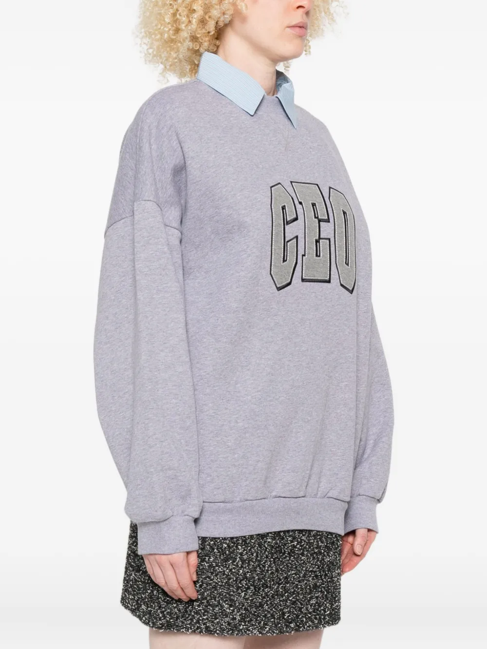 Balenciaga CEO Team geribbelde sweater Grijs