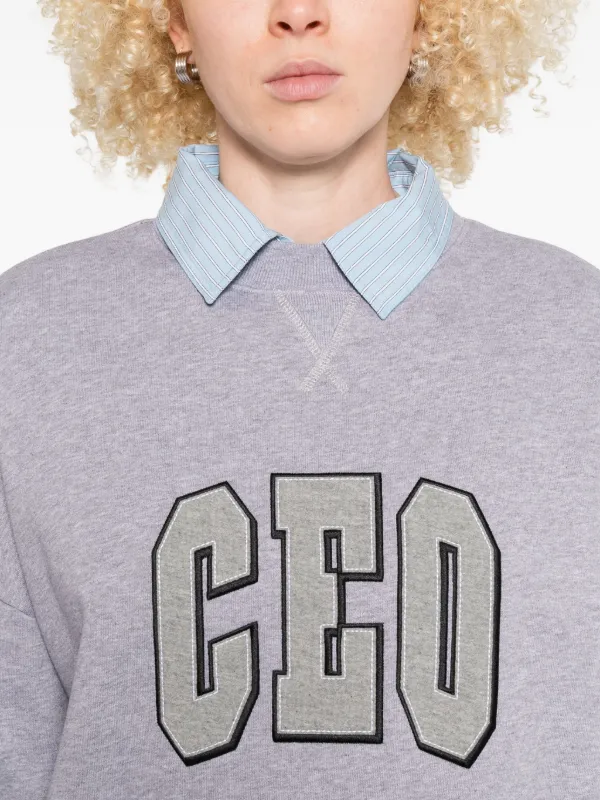 Balenciaga CEO Team Ribbed Sweatshirt | Grey | FARFETCH JO