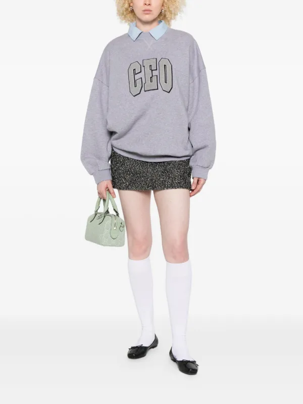 Balenciaga CEO Team Ribbed Sweatshirt | Grey | FARFETCH JO