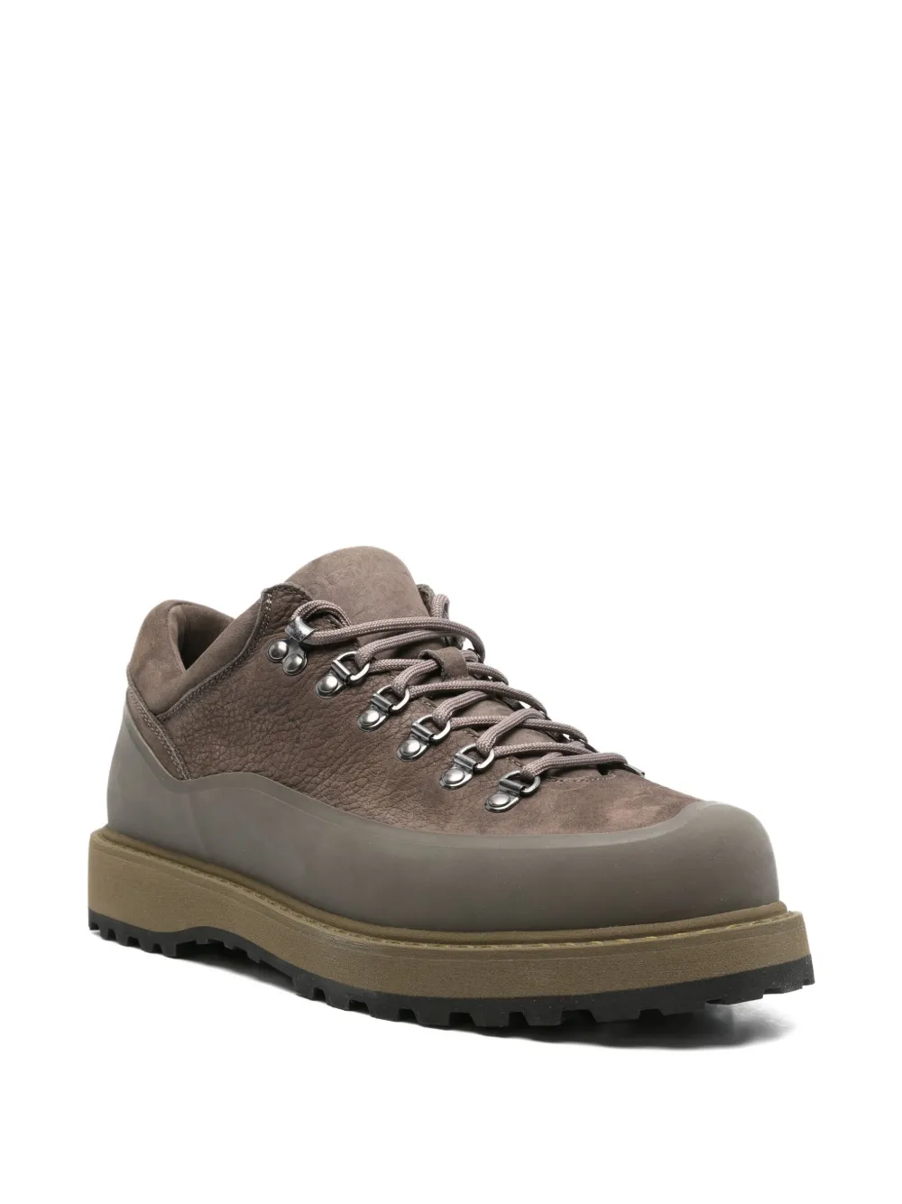 Diemme lace-up calf leather hiking boots Grey